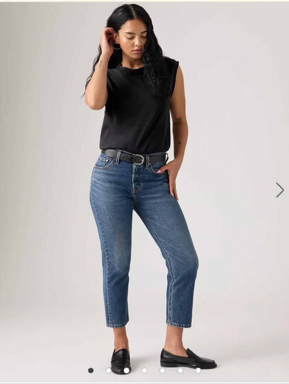 Levi's 501 Original Cropped Lightweight Jeans Medium Wash